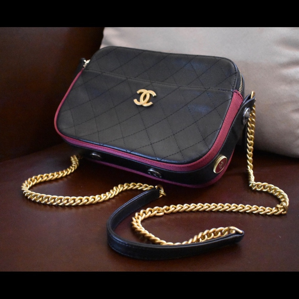 Chanel Flat Quilted Camera Bag